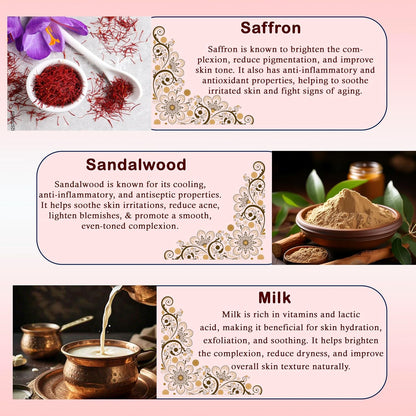 Fairness Cream with Saffron, Sandal, Milk and 25 Different Herbs | Skin Whitening, Dark Spot Removal & Acne Scars Removal Cream |For All Skin Type| For Men and Women | Pack of 1