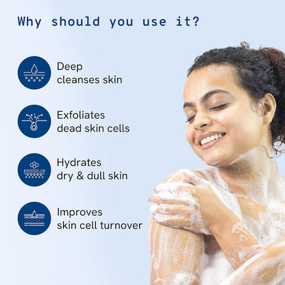 Be Bodywise 2% AHA Body Wash | With 1% Lactic Acid, Glycolic Acid & 4% Glycerin | Exfoliates & Promotes Glowing Skin | Smoothens Rough & Bumpy Skin | Daily Use Shower Gel | 250ml