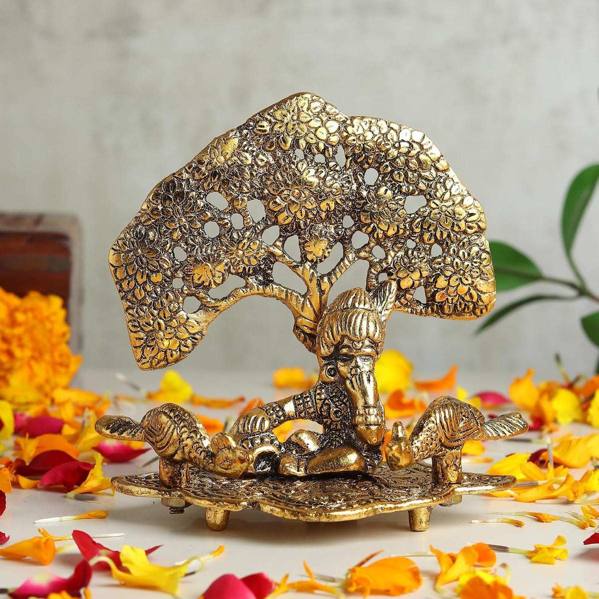 Radha Krishna Idol & Figurine for Home | God Idol for Pooja Room | Krishna Statue, Radha Krishna Murti & Gift Article (L13 x W8 x H12 cm)