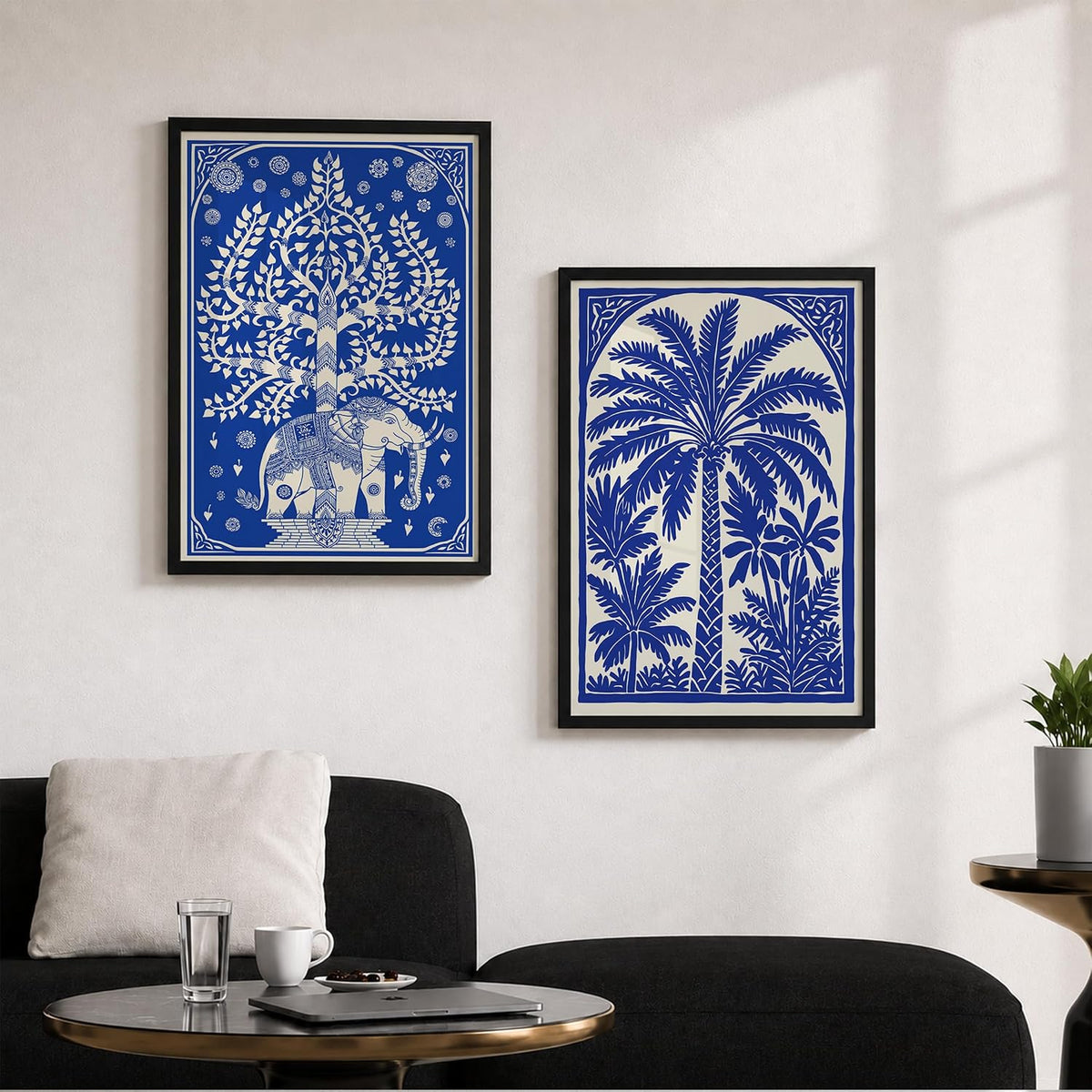 Traditional Indian Wall Art — Set of 2 (ART 22, 13x19 INCHES)