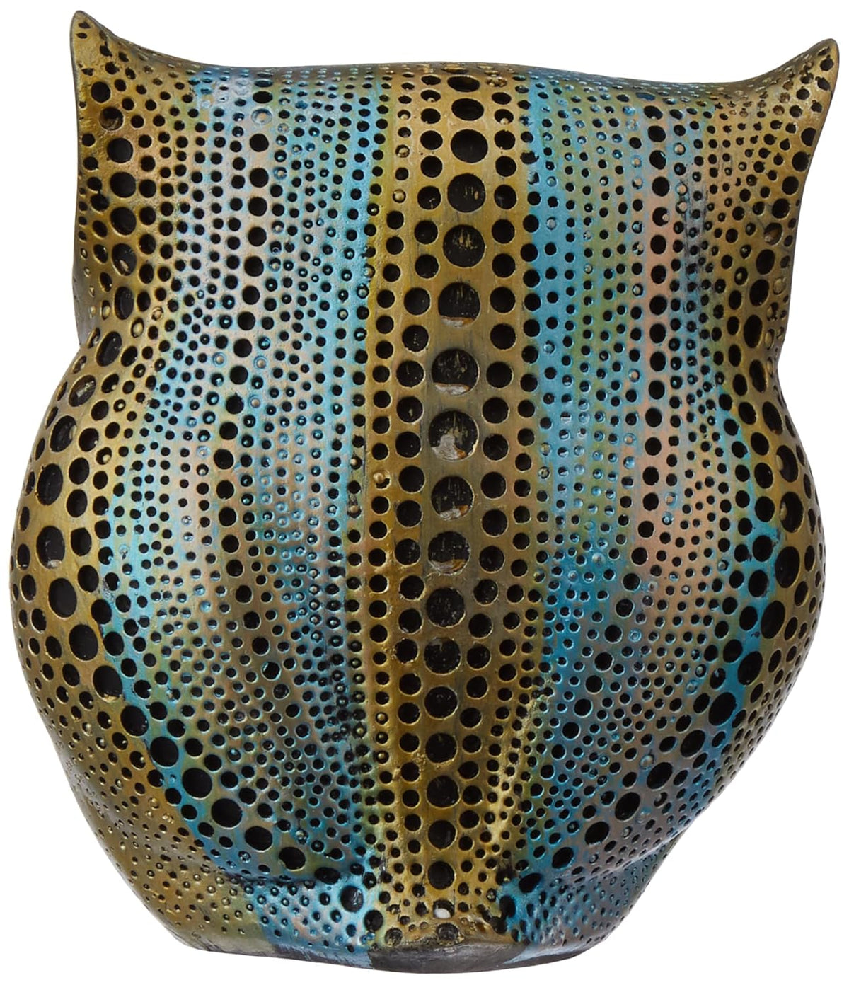Modern Classy Happy Owl Resin Art Figure Showpiece (Multicolor), 13L X 6.5W X 14H CM