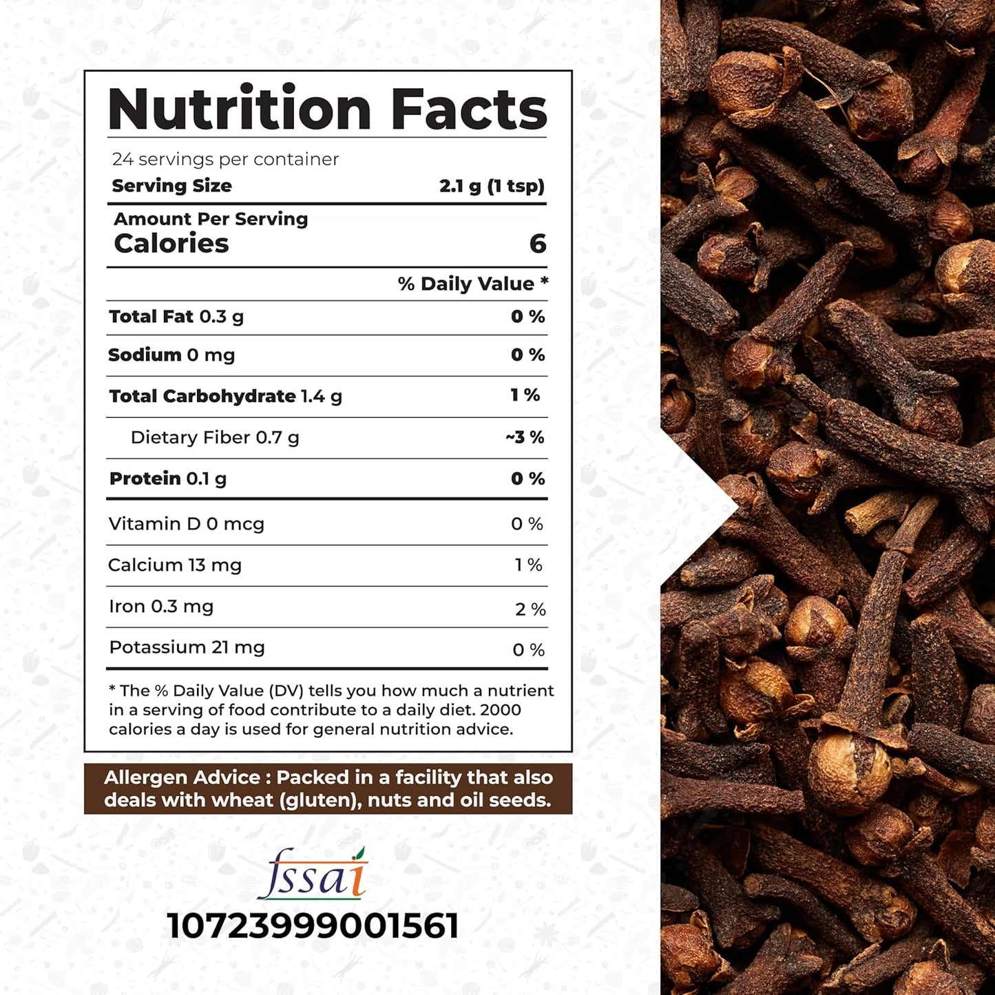 GOURMET HEALTH IMPRESSIONS | Superior Grade Whole Clove (Laung) - Rich Aroma, Handpicked, Non-GMO - Perfect for Flavorful Cooking & Aromatic Infusions | GHI Foods | GHI SPICES