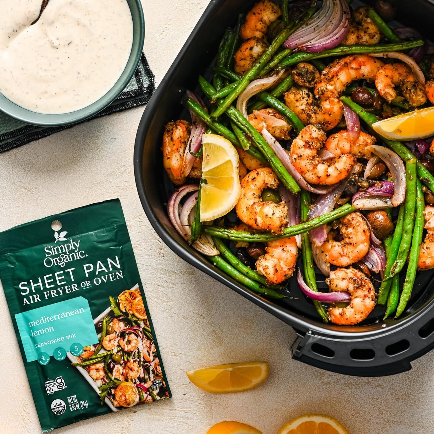 Simply Organic Sheet Pan Seasoning, Mediterranean Lemon, 0.85 Ounce