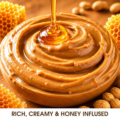Growfitz Honey Peanut Butter 400g | 21g High Protein | Roasted Peanut With Added B-12 & Minerals for Brain & Heart Health, Zero Added Sugar | Tasty & Healthy Bread Spread (Pack of 1)