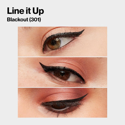 REVLON ColorStay Micro Easy Precision Liquid Eyeliner, Waterproof, Smudgeproof, Longwearing with Felt Tip Applicator, 301 Blackout, 1.7 ml