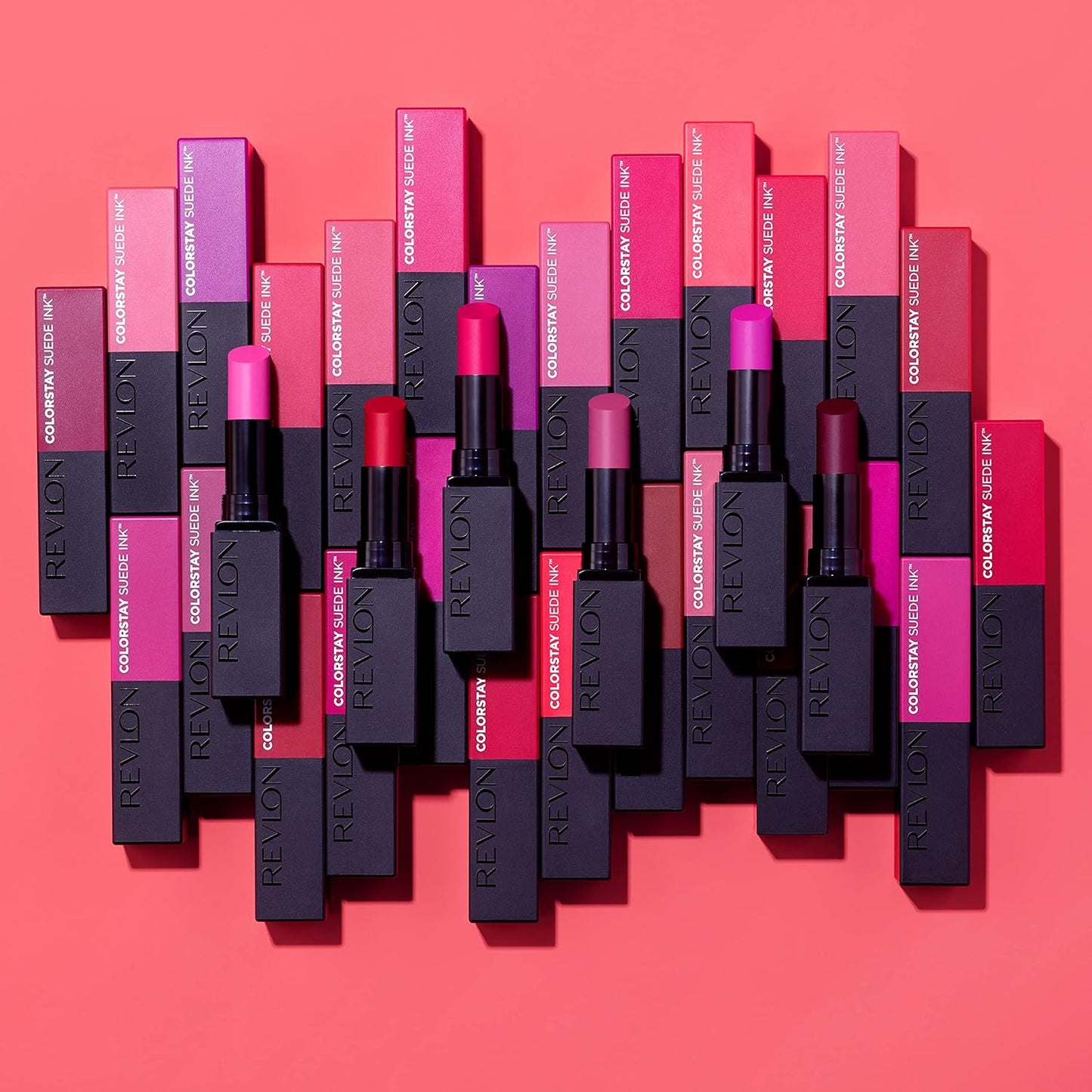 Revlon Lipstick, ColorStay Suede Ink, Built-in Primer, Infused with Vitamin E, Waterproof, Smudge-proof, Matte Color, 003 Want It All, 2.55 g