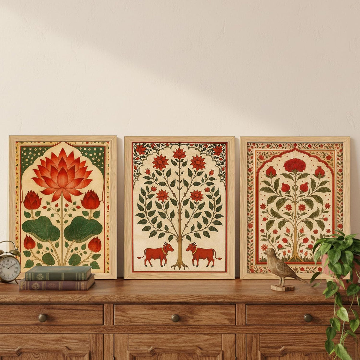 Rousrie Madhubani Wall Art Painting | Framed Wall Paintings For Home Décor | Wall Decoration Painting | Frames For Home Décor Office Frame Living Room (Design 11)