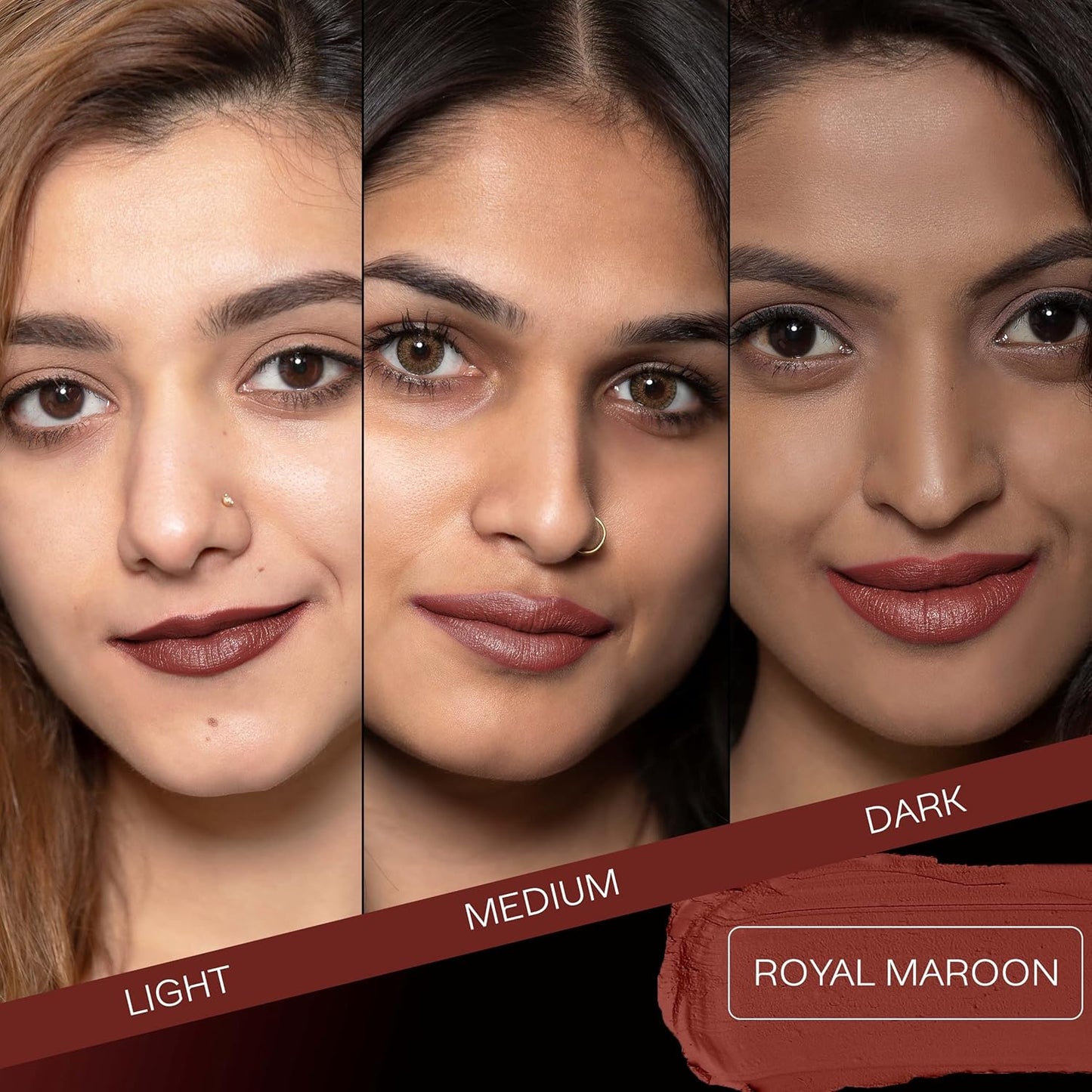 FACES CANADA Weightless Matte Lipstick - Royal Maroon 16 (Maroon), 4.5g | Highly Pigmented Lip Color | Smooth One Stroke Glide | Moisturizes & Hydrates Lips | Vitamin E, Jojoba & Almond Oil Enriched