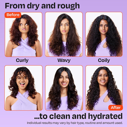 MANETAIN Moisturising Shampoo 237ml for Curly, Dry & Frizzy Hair | Sulphate & Paraben Free | Hydrates & Strengthens with Baobab Protein, Seaweed & Marshmallow Extract | CG-Friendly, Gentle Cleanser for Soft, Defined Curls