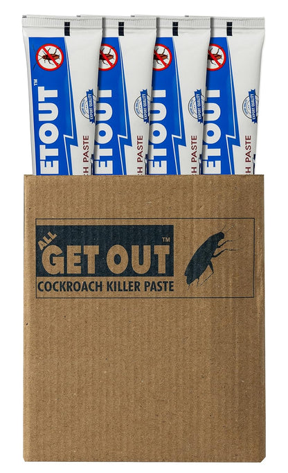 GETOUT Anti Roach Paste Cockroach Killer Gel 180g | Long-Lasting & Highly Effective Formula for Kitchen, Home & Commercial Use | Easy Application, No Smell & Non-Messy Cockroach Control Solution for Home (Pack of 4)
