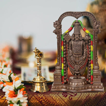 Poly Resin Lord Tirupati Balaji Venkateswara Statue | Balaji Idols | Tirupati Showpiece Sculpture for Living Room, Office, Pooja | Gift for Friends, Family, Brother | Set of 1