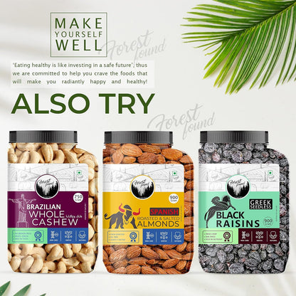 Forest Found Spanish Whole Almonds - 900g | Crunchy Raw Badam Giri | 100% Natural, Fresh & Authentic Mediterranean Almonds | High Protein & Vitamin E Rich | Healthy Snack for Brain & Heart