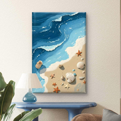 Beach Ocean Starfish Canvas Wall Art (30 x 20 Inch)