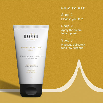 Kanpeki Labs Butter Of Actives Face Cream | Deep Nourishment with Mango, Kokum Butter & Olive Oil | Hydrating, Repairing & Moisturizing Cream for Dry & Normal Skin, 60g