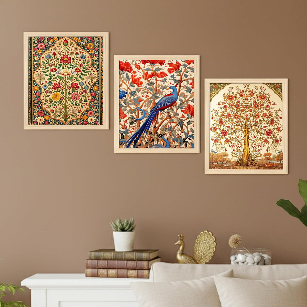 Rousrie Madhubani Wall Art Painting | Framed Wall Paintings For Home Décor | Wall Decoration Painting | Frames For Home Décor Office Frame Living Room (Design 2)