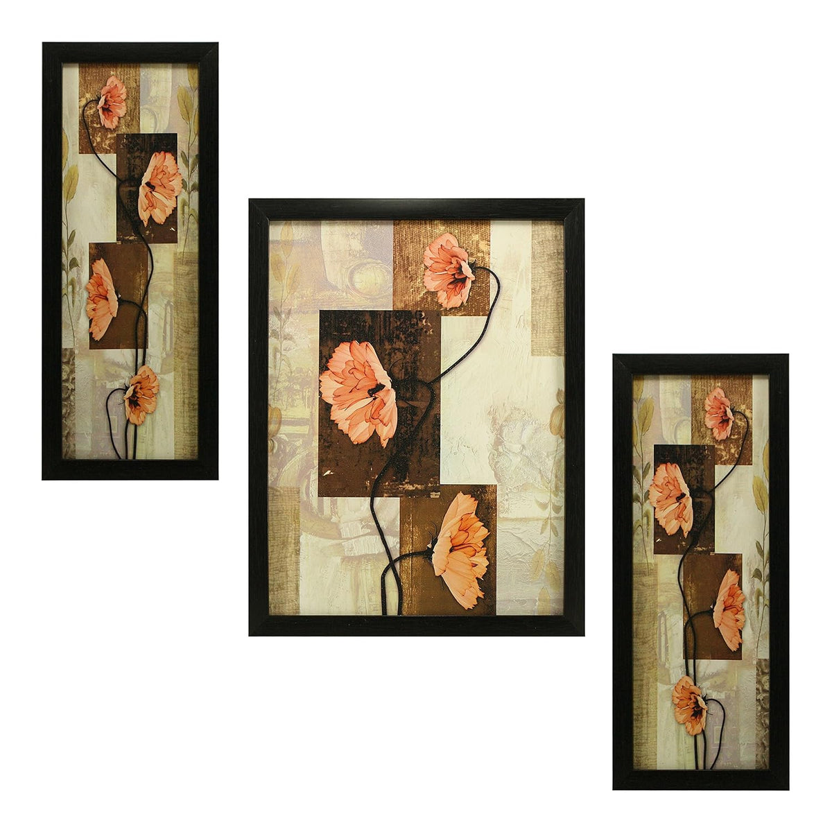 3 PC Set of Floral Paintings (1057)