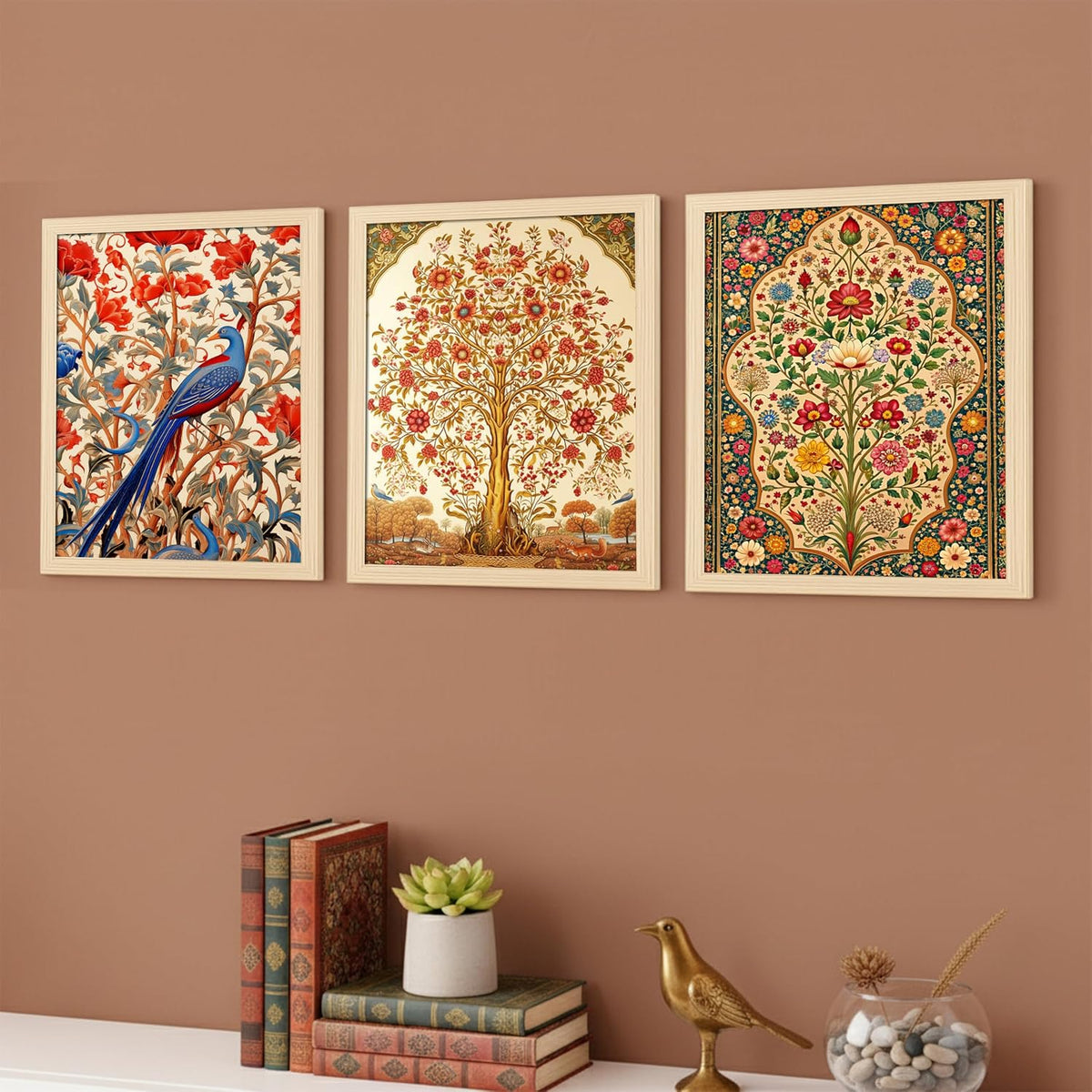 Rousrie Madhubani Wall Art Painting | Framed Wall Paintings For Home Décor | Wall Decoration Painting | Frames For Home Décor Office Frame Living Room (Design 2)