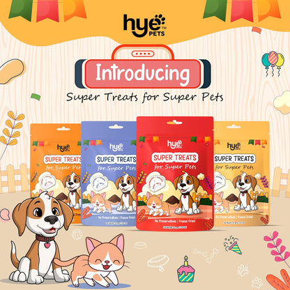 HYE Pets Super Treats for Super Pets – Freeze Dried Treats Made with Goat Milk, Pumpkin & Banana | 30g