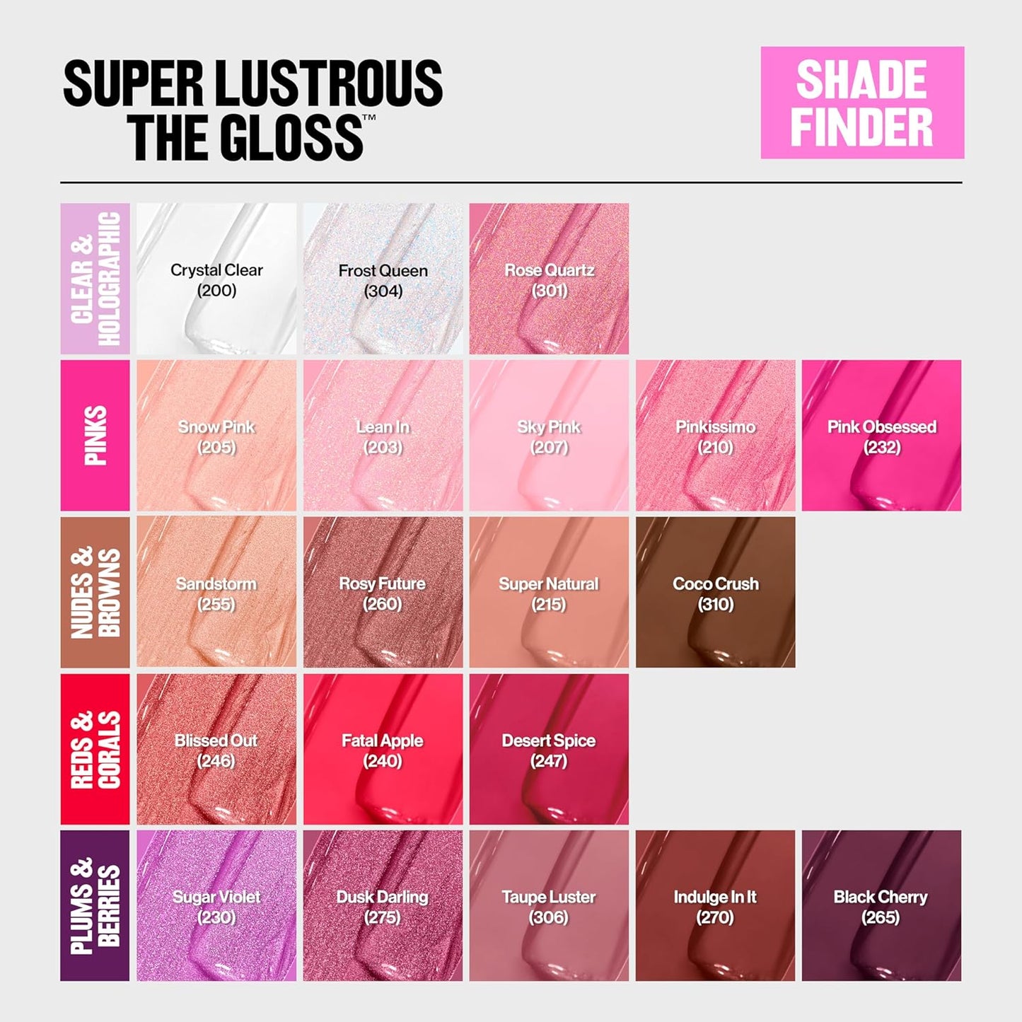 Revlon Super Lustrous Lip Gloss, Non-Sticky, Hydrating, High Shine Finish, 240 Fatal Apple, 0.13 oz