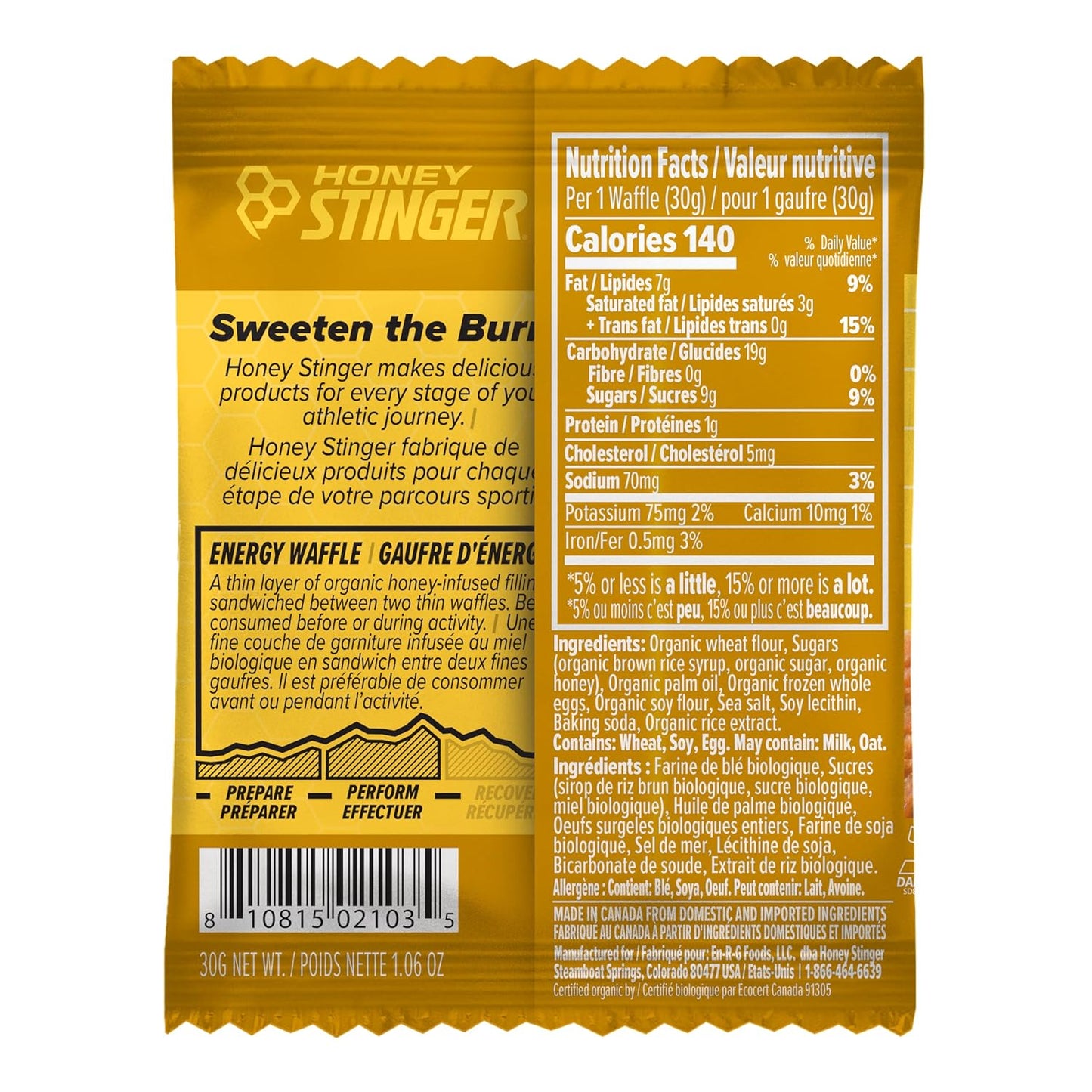Honey Stinger Organic Mini Honey Waffles | Energy Stroopwafel for Exercise, Endurance and Performance | Sports Nutrition for Home & Gym, Pre and Post Workout | 1 Bag, 5.3 Ounce