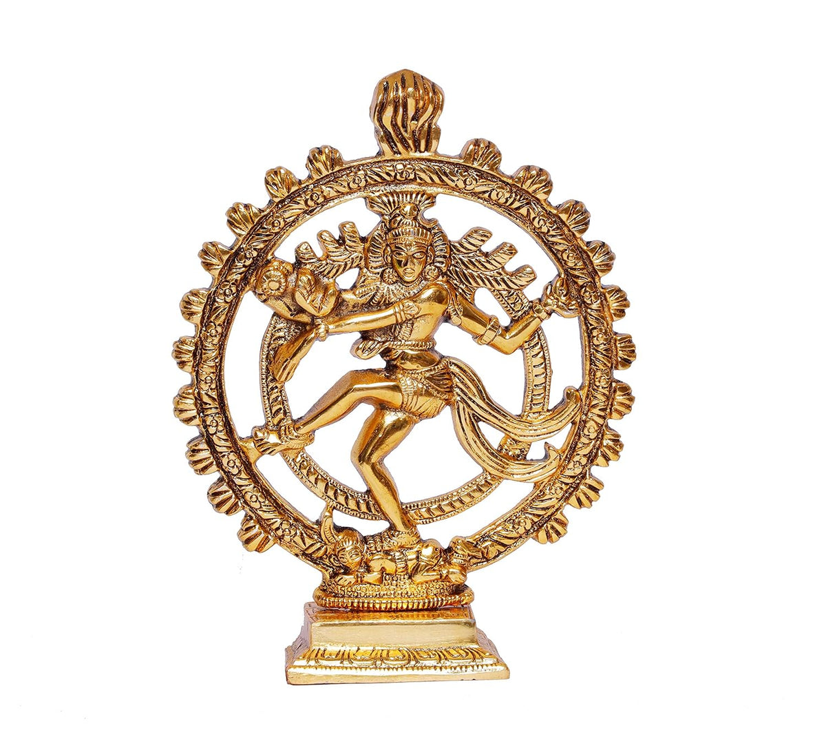 Metal Shiva Idol Natraj Statue for Home Decor,Gold Plated Dancing Shiva Natraja/Natrajan (Mahakal Murti) Showpiece Figurine Murti Deccoration & Gifts Article...