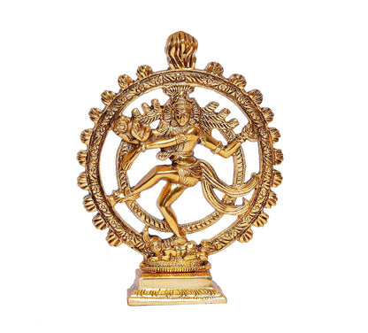 Metal Shiva Idol Natraj Statue for Home Decor,Gold Plated Dancing Shiva Natraja/Natrajan (Mahakal Murti) Showpiece Figurine Murti Deccoration & Gifts Article...