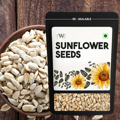 TWF Virgin Sunflower Seeds | AAA Grade Seeds for Eating | Rich in Dietary Fibre & Protein | Snack for Weight Management & Immunity | Diet Food | Non GMO | Resealable Pack | Unroasted | Unsalted | Highest Natural Potency