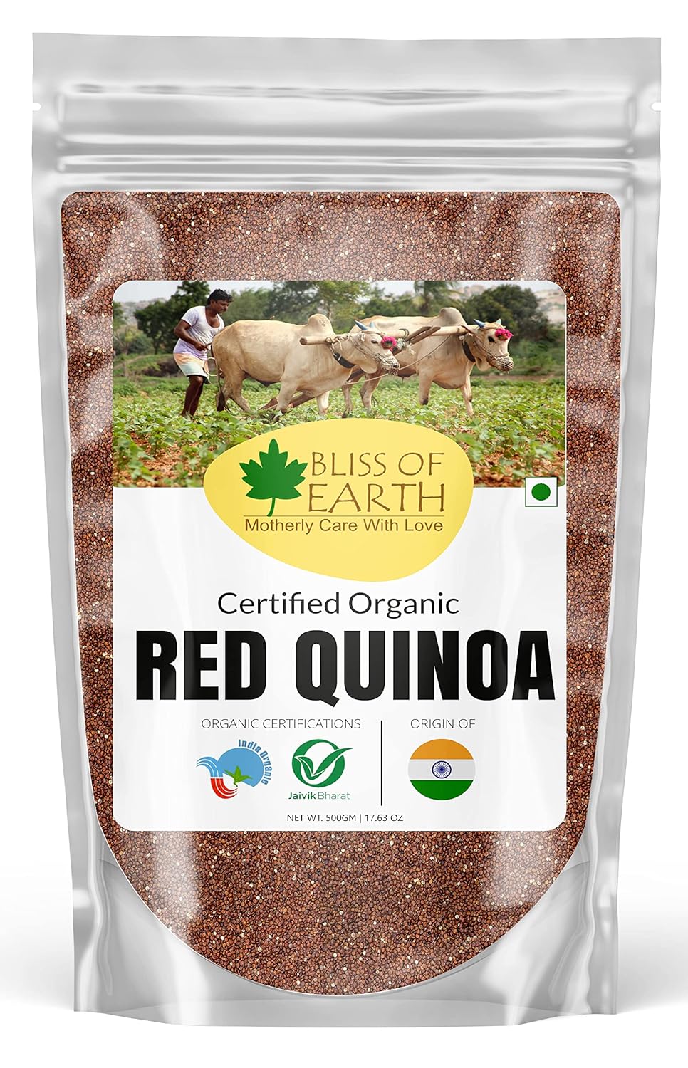 Bliss of Earth Red Quinoa 500gm Raw Super Food Great for Eating. Salad & Cooking