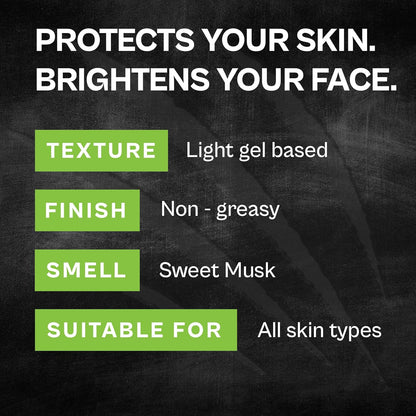 PROWL by Tiger Shroff Brightening and Hydrating Sunscreen SPF 50 PA++++ with Niacinamide for Oily, Dry, Acne Prone Skin for Men Protection | No White Cast Face Sun Screen | Non-Greasy Texture Gel Suncream | Sweet Musk | 50ml