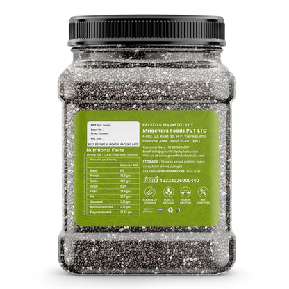 GreenFinity Chia Seeds 750g | Omega-3 clean chia Seeds for Eating | Healthy Snacks |