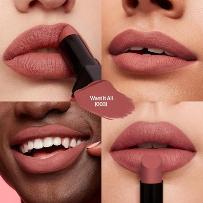Revlon Lipstick, ColorStay Suede Ink, Built-in Primer, Infused with Vitamin E, Waterproof, Smudge-proof, Matte Color, 003 Want It All, 2.55 g