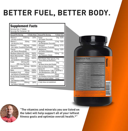 Supplement bottle with label and supplement facts on an orange and gray background