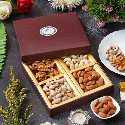 eCraftIndia Cute Couple Statue Boy Proposing Girl Miniature Showpiece Zuzy Almond Chocolates Gift Box | Valentine Gift For Girlfriend Boyfriend Husband Wife Her Him