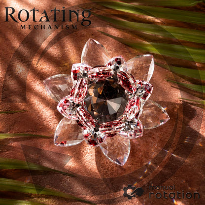 Crystal Lotus Flower Glass Showpiece, Decor -8.5 x 5.5 CM