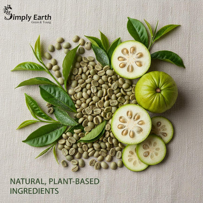 Simply Earth Natural Keto Weight Management Supplement, Belly Fat Burner for Men and Women (Green Coffee + Green Tea + Garcinia Cambogia) - 60 capsules