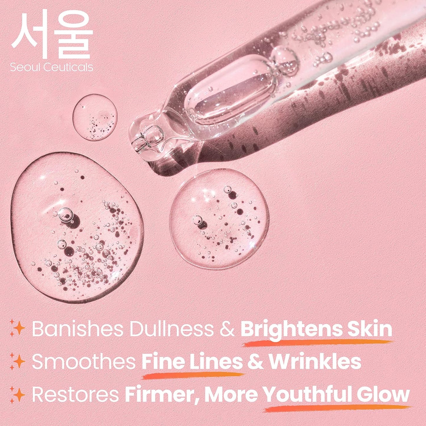 SeoulCeuticals Korean Snail Mucin Serum – 97.5% Snail Serum with Hyaluronic Acid & Centella – Anti Wrinkle & Anti Aging Serum for Face – K Beauty Night Skincare - 30ml