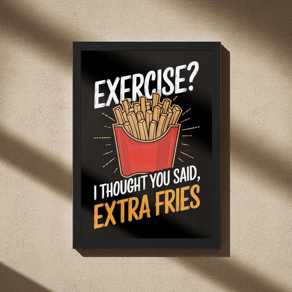 Framed Food Wall Art for Kitchen, Restaurant & Cafe, Black Synthetic Wood Frame, 300 GSM Illustration Print, 10x13 Inch, ART-12