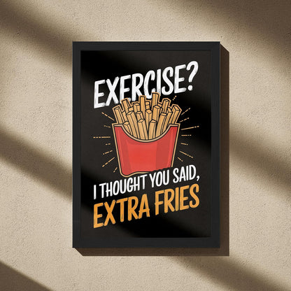Framed Food Wall Art for Kitchen, Restaurant & Cafe, Black Synthetic Wood Frame, 300 GSM Illustration Print, 10x13 Inch, ART-12