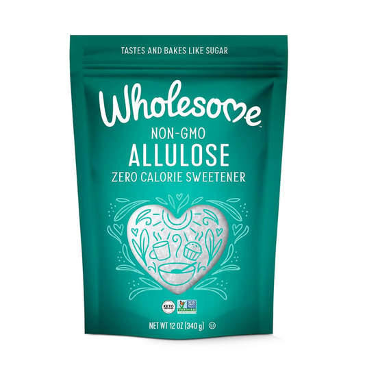 Wholesome Sweeteners 12-Ounce Allulose Sweetener, Zero Calorie Sugar Substitute, Keto Friendly, Non GMO, Non-Erythritol, Gluten Free & Vegan Sweetener, 1 Pack