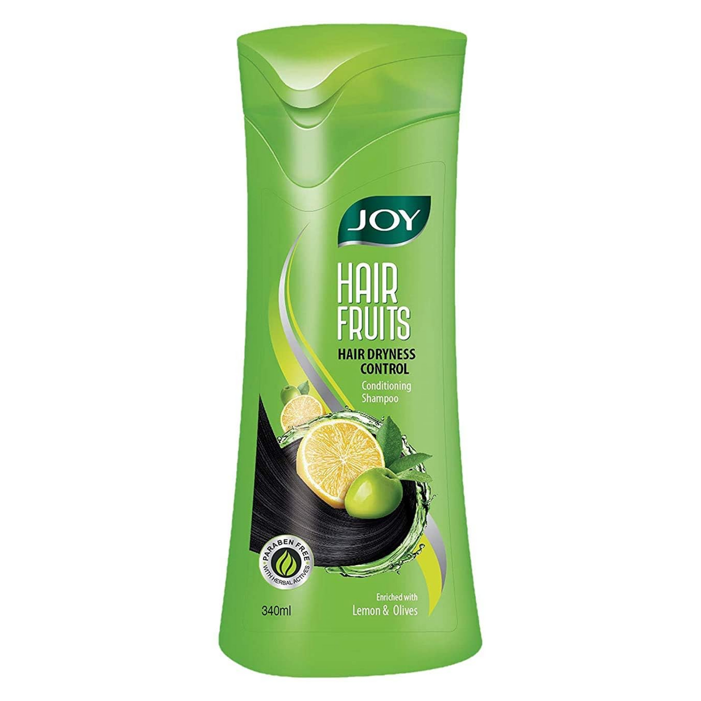 Joy Hair Fruits Hair Dryness Control Conditioning Shampoo Enriched with Lemon & Olives, 340 ml