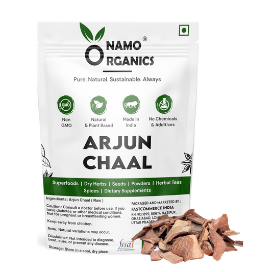 Namo Organics - Arjun ki Chaal – 1 kg Arjuna Bark – To Support Heart Health & Promote Good Cholesterol | Ayurvedic Heart Health Support | Natural, Sun-Dried, Unprocessed |