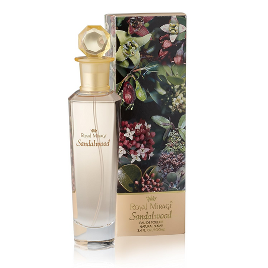 Royal Mirage Sandalwood Eau De Toilette for Women | Long-Lasting Fragrance | Jasmine, Sandalwood & Vanilla Notes | Floral & Woody Scent | EDT for Women | 100ml