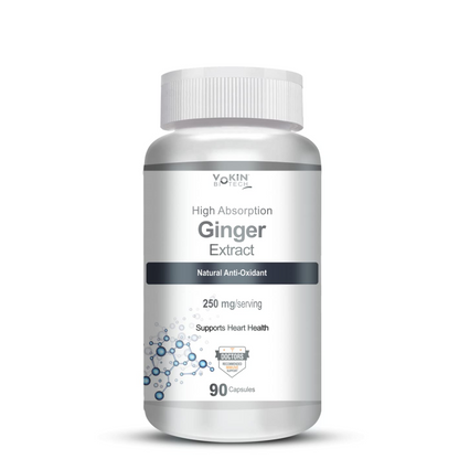 Bottle of Yokin Ginger Extract on a white background