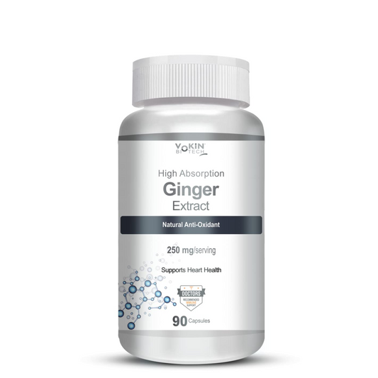Bottle of Yokin Ginger Extract on a white background