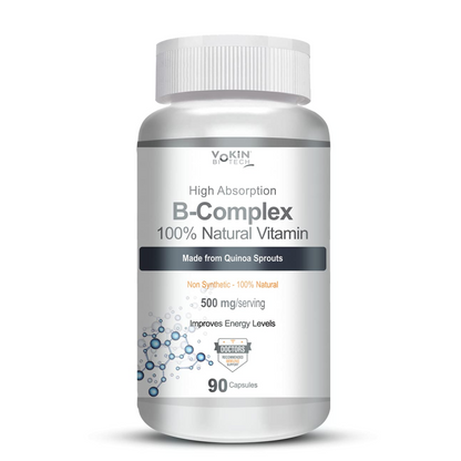 Vokin Biotics B-Complex supplement bottle on a white background