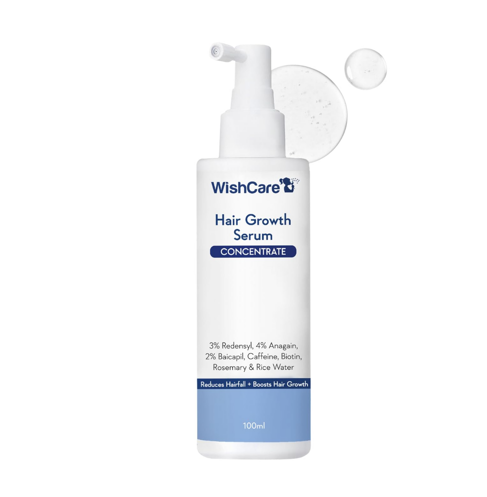 WishCare Hair Growth Serum bottle on a white background