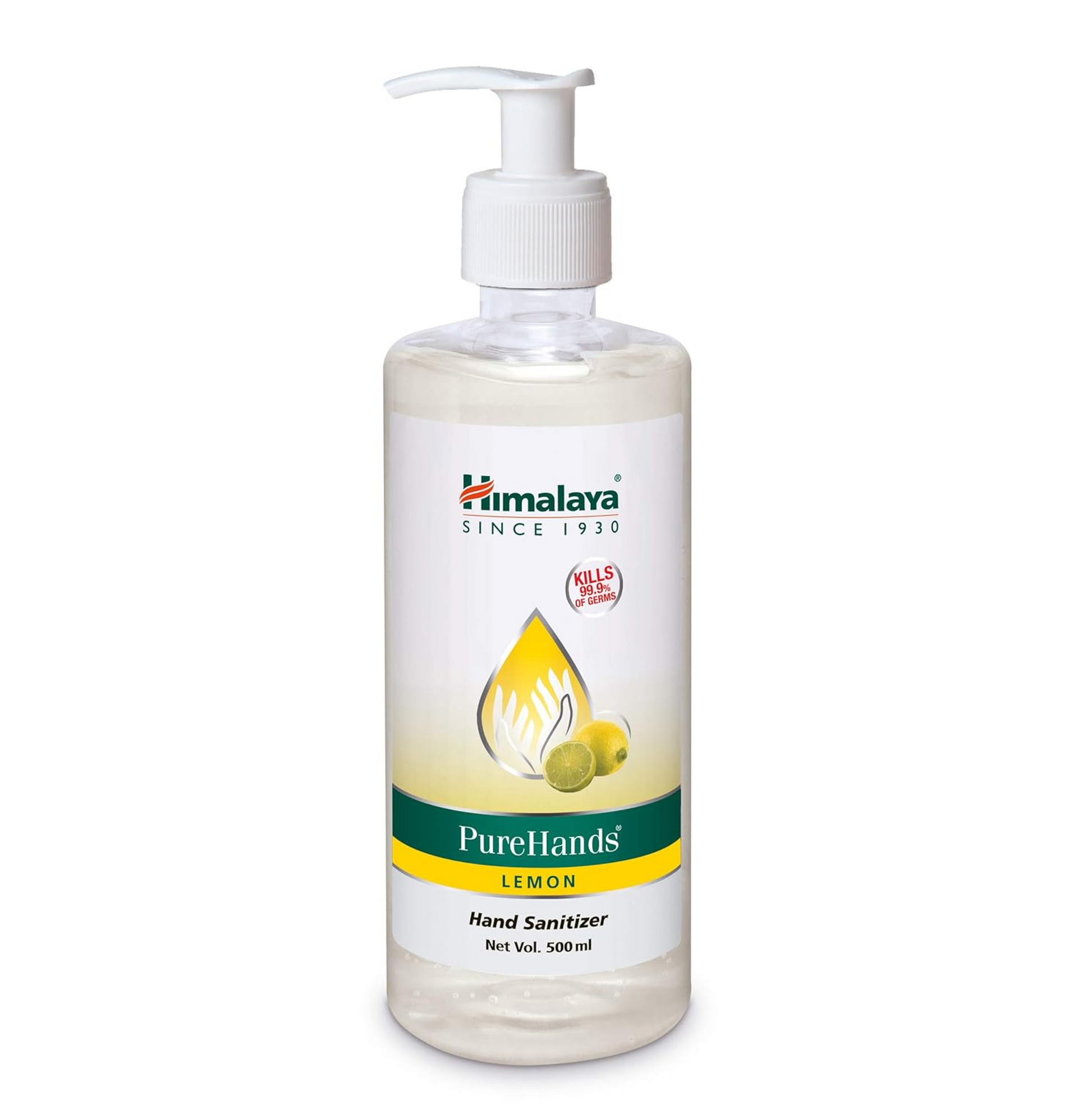 Himalaya PureHands Lemon hand sanitizer bottle on a white background
