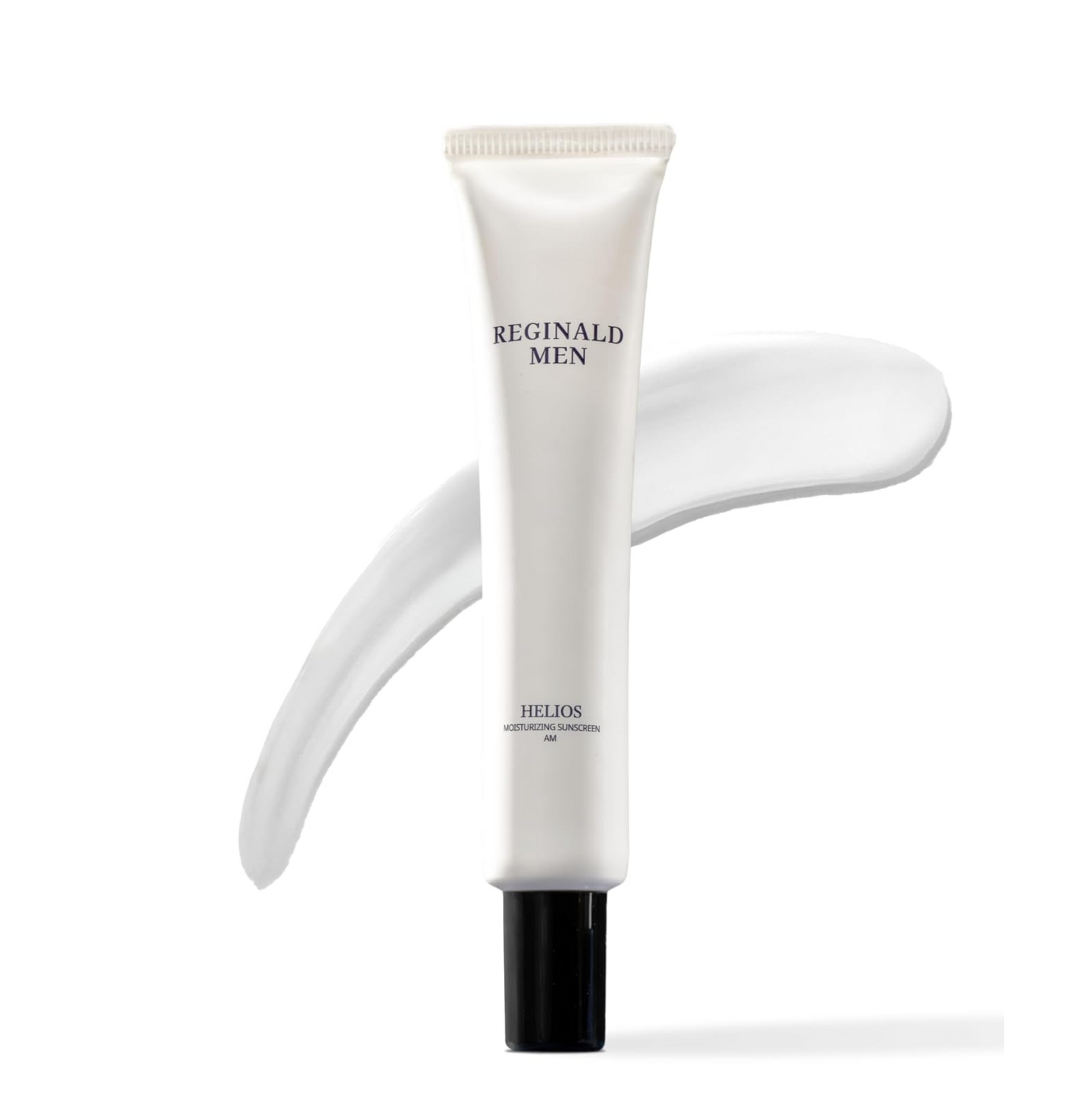 White tube of Reginald Men Helios product on a white background
