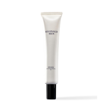 White tube of Reginald Men cream on a white background