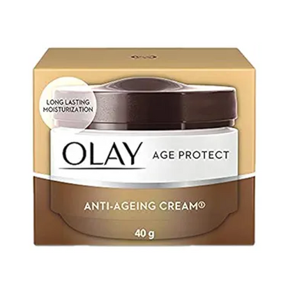Olay Age Protect anti-ageing cream packaging on a white background
